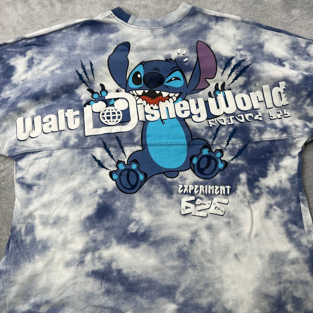 Disney Stitch Tie Dye Spirit Jersey M Blue Men Walt Disney World Experiment 626